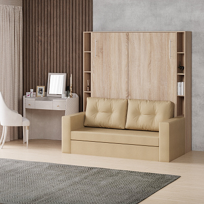 Шкаф-кровать трансформер Смарти 160 бежевый